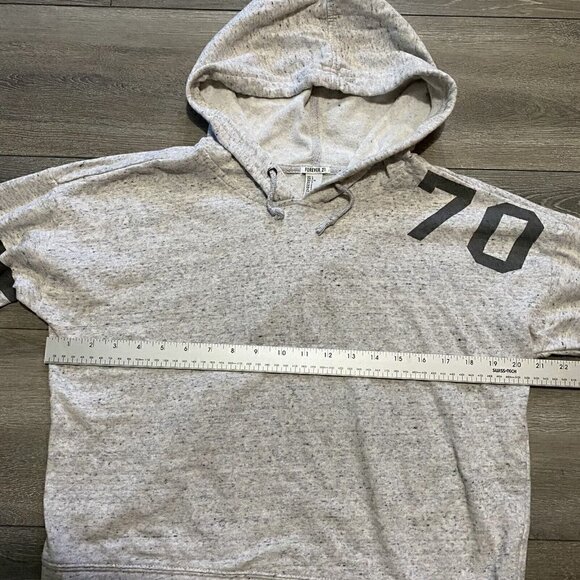 FOREVER 21 Hoodie Size Large Long Sleeve Pullover Grey - Picture 5 of 6